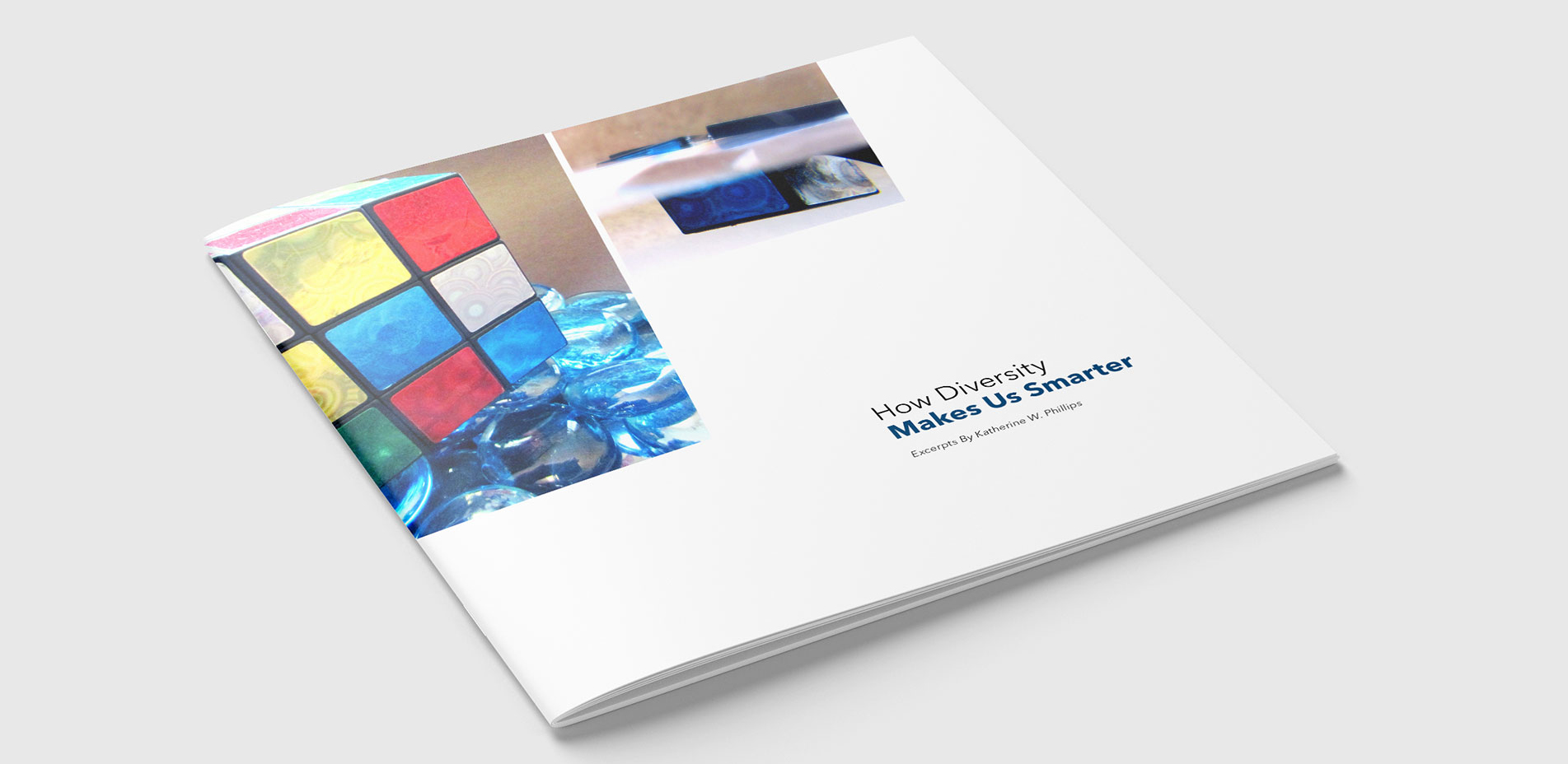 How Diversity Makes Us Smarter booklet mockup