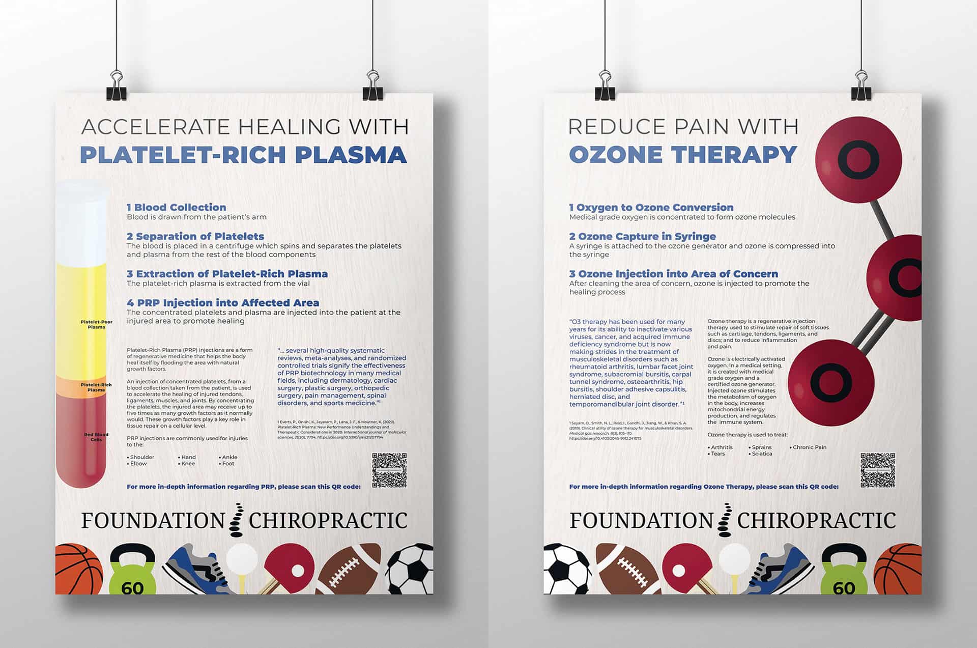 Foundation Chiropractic posters mockup