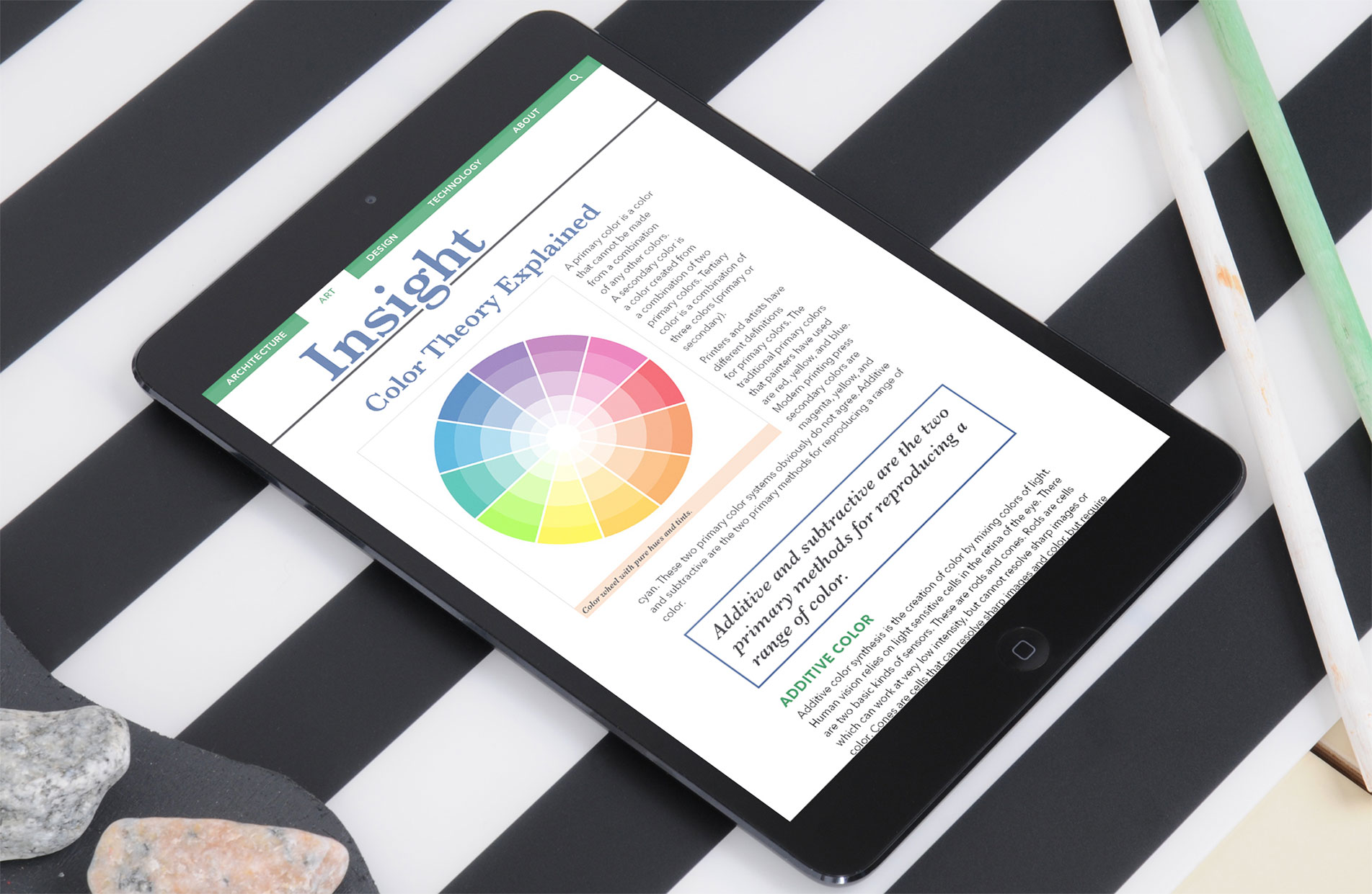 Insight web style guide mockup